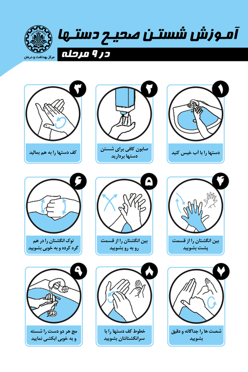 آموزش شستن صحیح دست ها